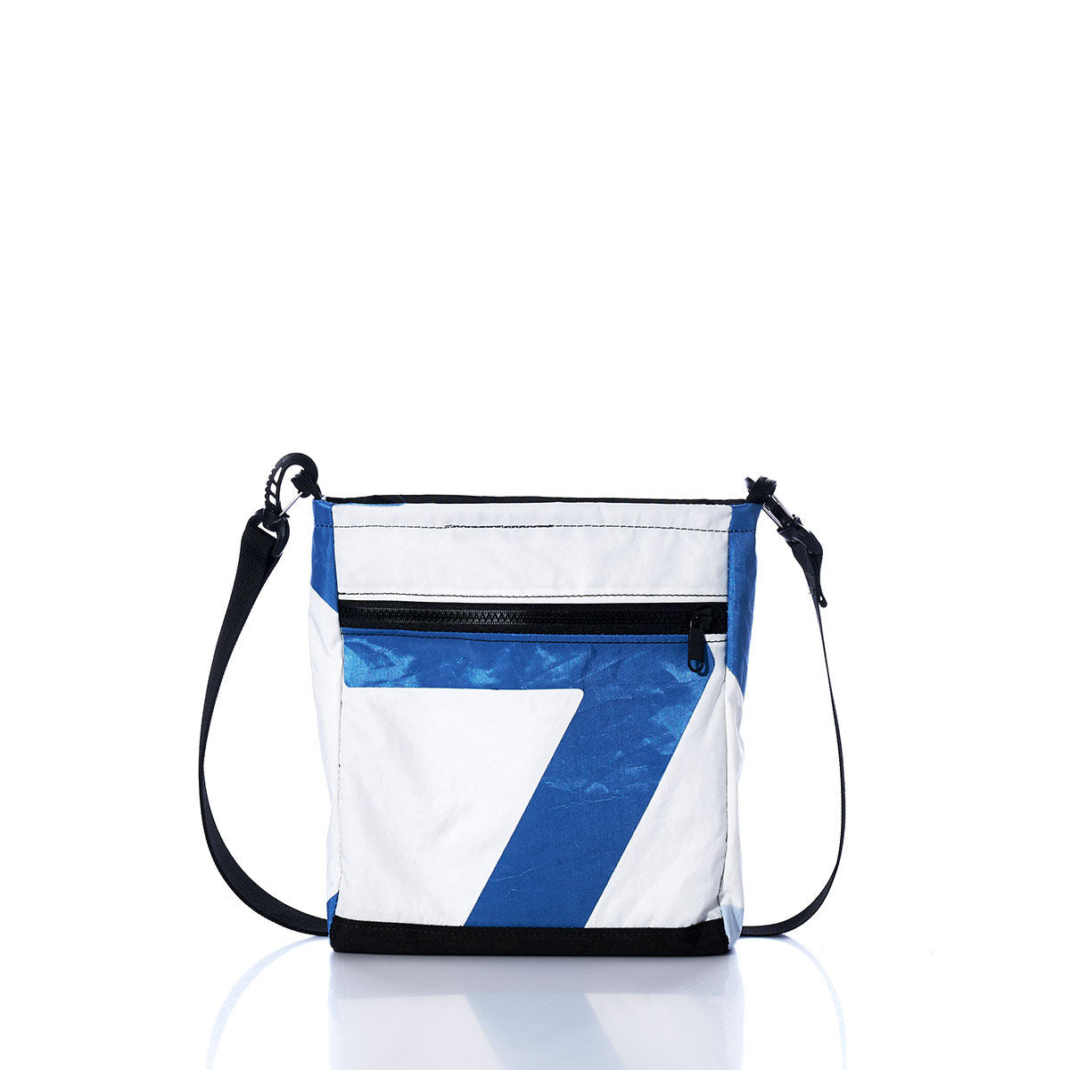Vintage Blue and White Small Voyager Crew Crossbody Alternate View