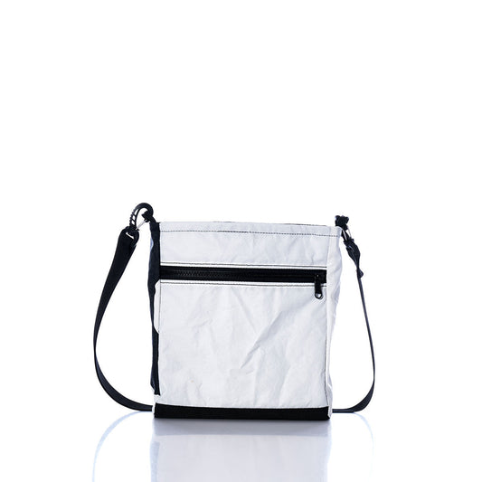 Vintage Black and White Small Voyager Crew Crossbody Alternate View