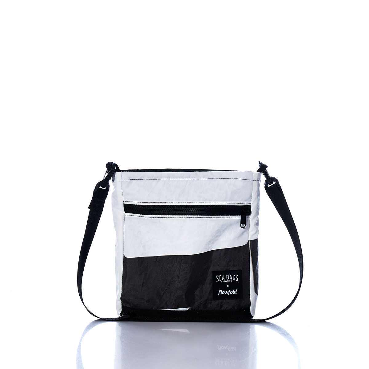 Vintage Black and White Small Voyager Crew Crossbody
