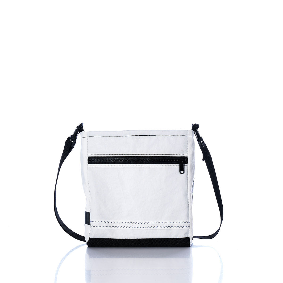 Vintage Black and White Small Voyager Crew Crossbody Alternate View