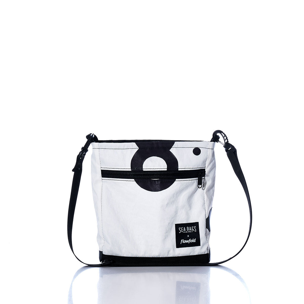 Vintage Black and White Small Voyager Crew Crossbody