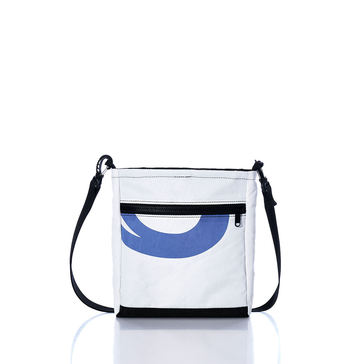 Vintage Blue and White Small Voyager Crew Crossbody Alternate View