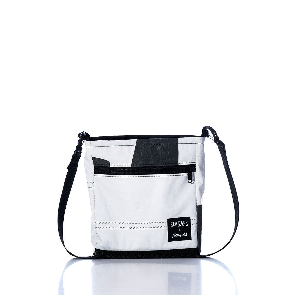 Vintage Black and White Small Voyager Crew Crossbody