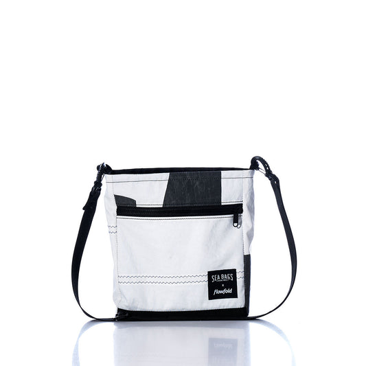 Vintage Black and White Small Voyager Crew Crossbody