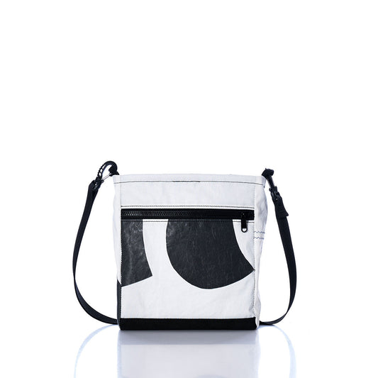 Vintage Black and White Small Voyager Crew Crossbody Alternate View