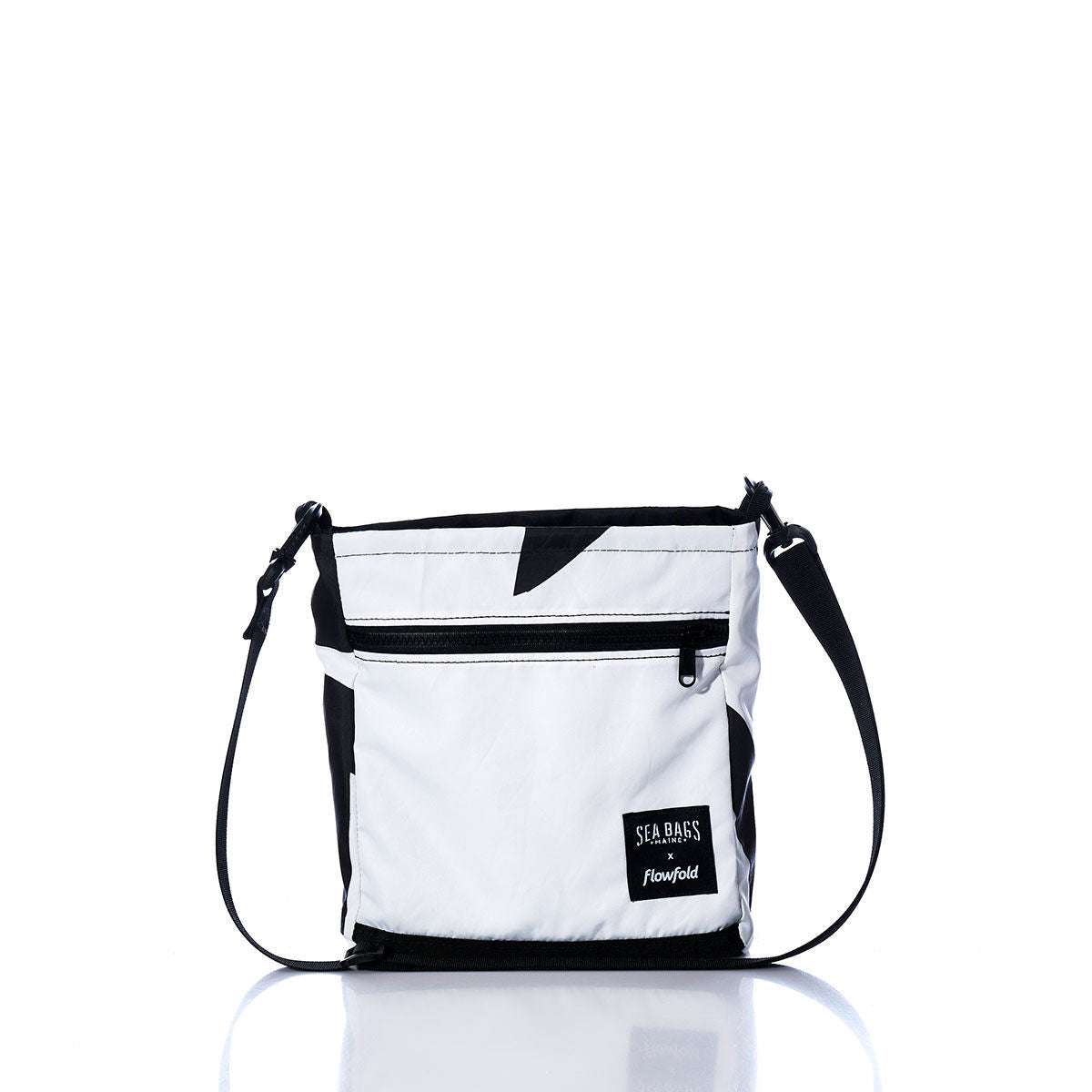 Vintage Black and White Small Voyager Crew Crossbody