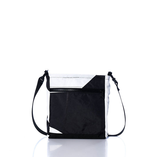 Vintage Black and White Small Voyager Crew Crossbody Alternate View