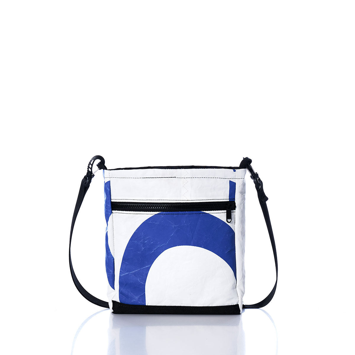Vintage Blue and White Small Voyager Crew Crossbody Alternate View