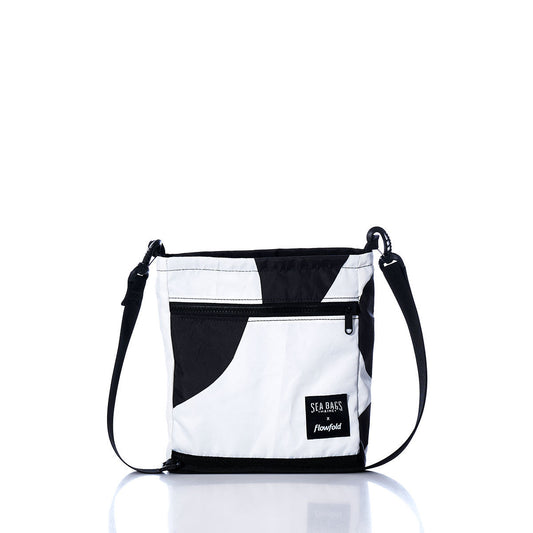 Vintage Black and White Small Voyager Crew Crossbody