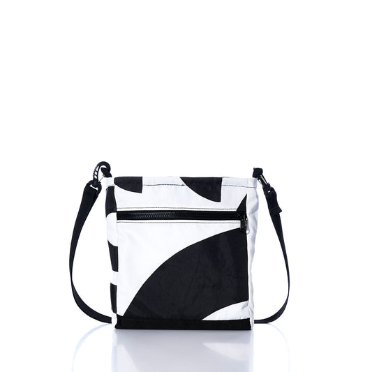 Vintage Black and White Small Voyager Crew Crossbody Alternate View