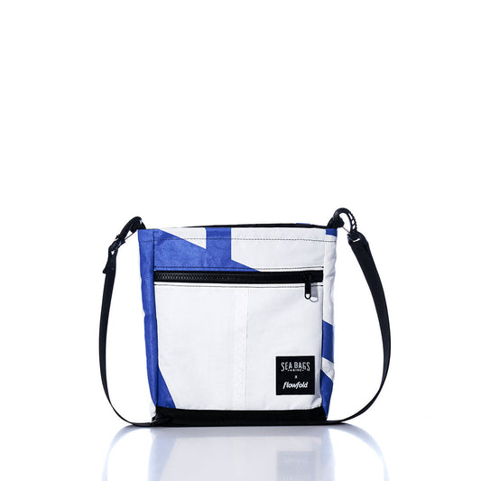 Vintage Blue and White Small Voyager Crew Crossbody