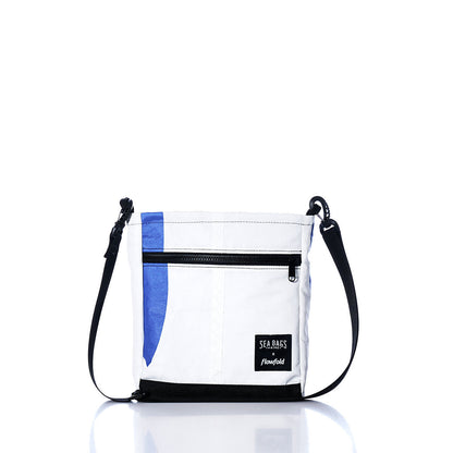 Vintage Blue and White Small Voyager Crew Crossbody