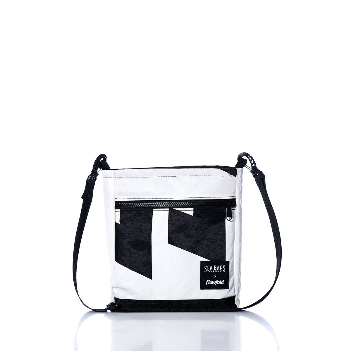 Vintage Black and White Small Voyager Crew Crossbody