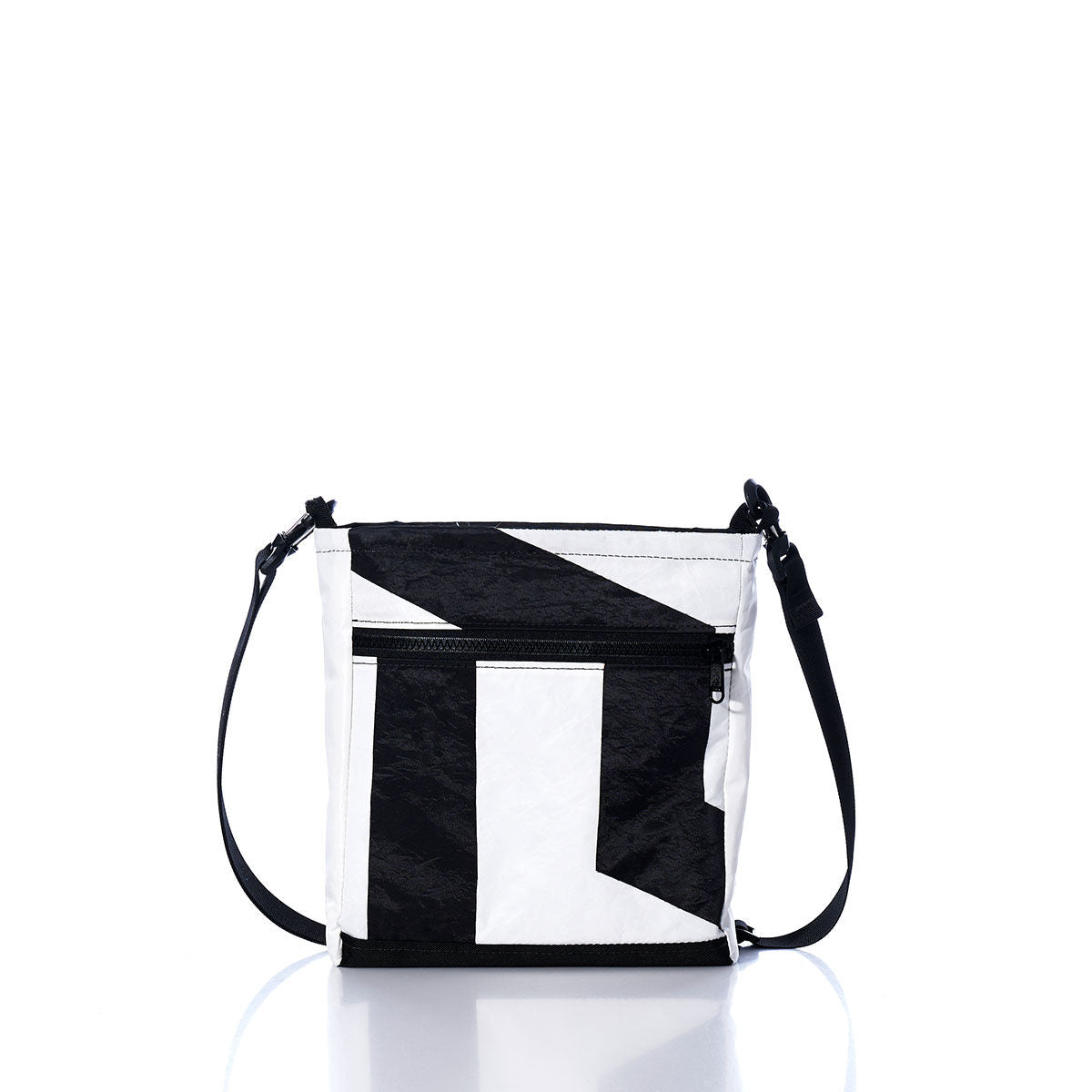 Vintage Black and White Small Voyager Crew Crossbody Alternate View