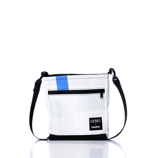 Vintage Blue and White Small Voyager Crew Crossbody