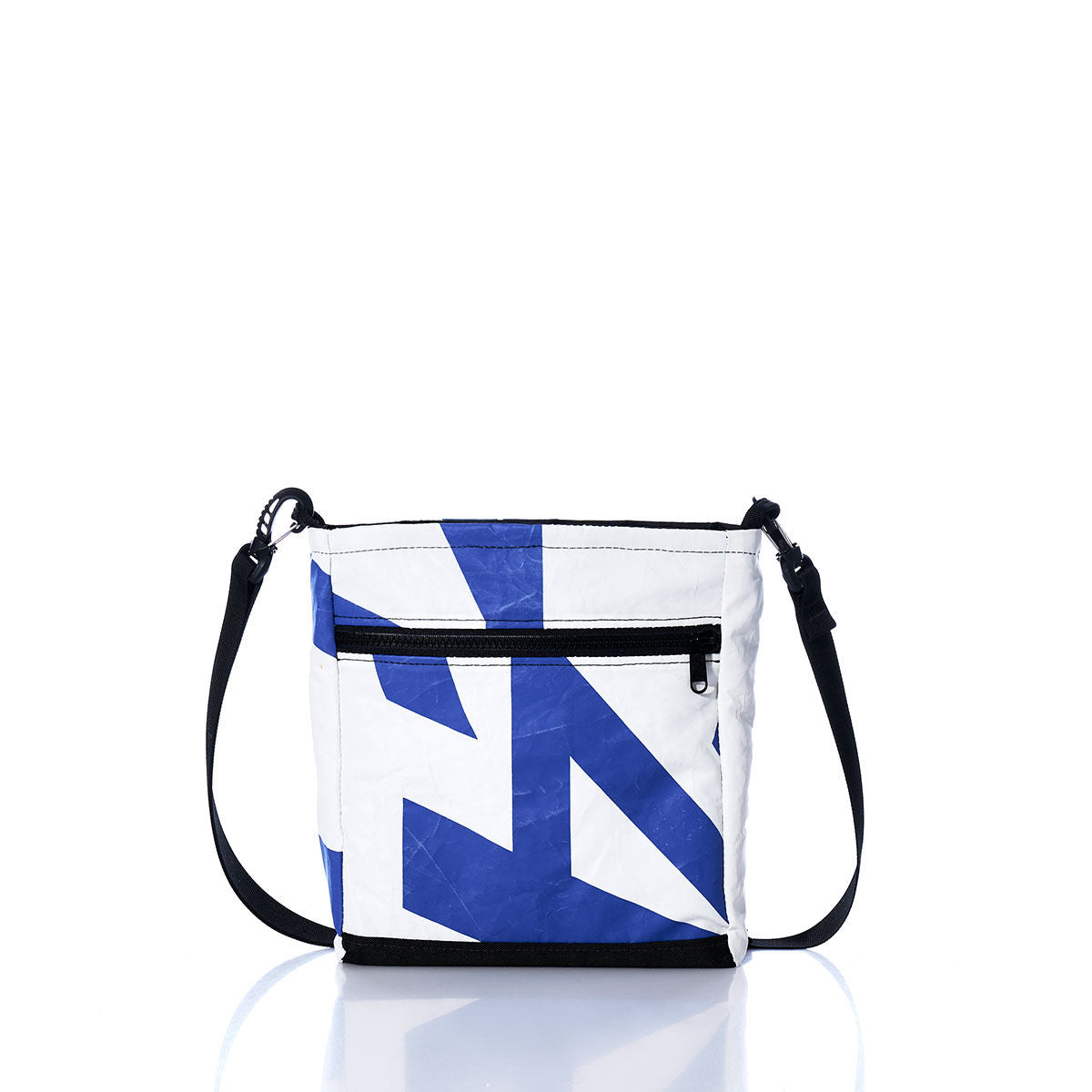Vintage Blue and White Small Voyager Crew Crossbody Alternate View