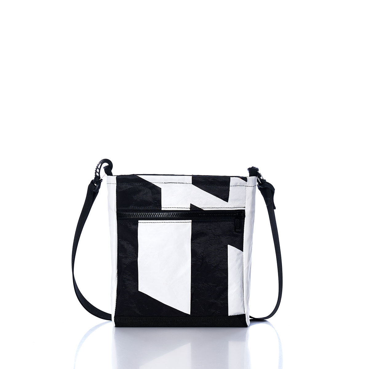 Vintage Black and White Small Voyager Crew Crossbody Alternate View