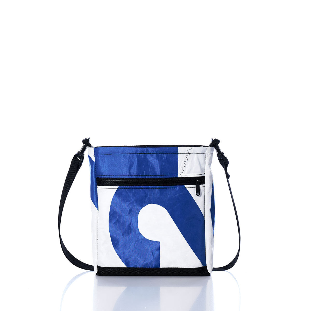 Vintage Blue and White Small Voyager Crew Crossbody Alternate View