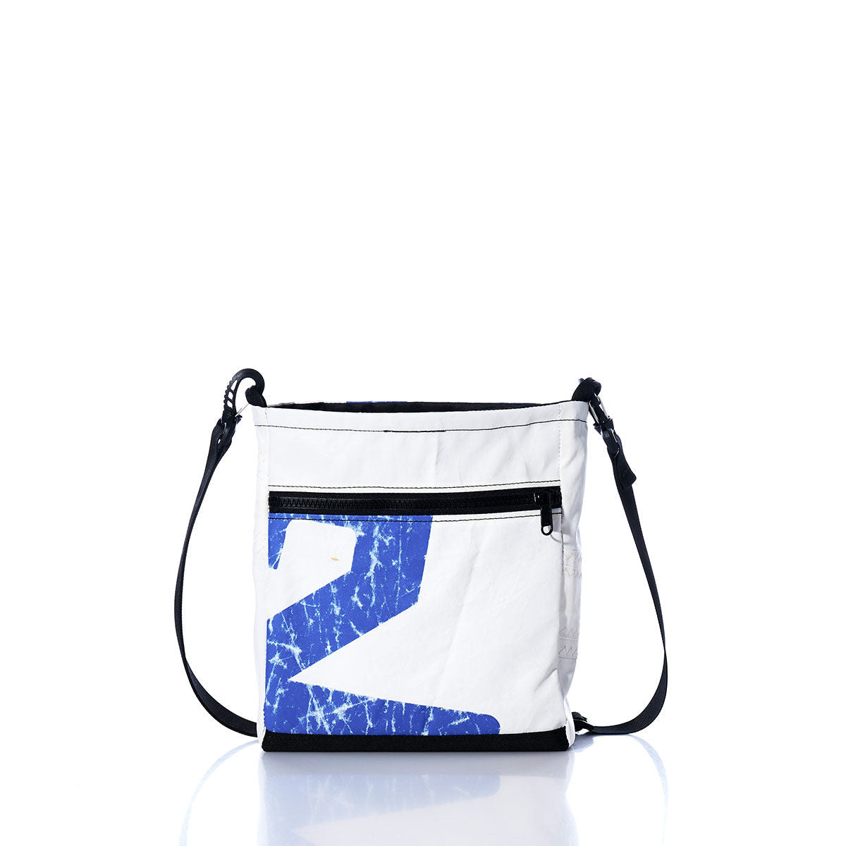 Vintage Blue and White Small Voyager Crew Crossbody Alternate View
