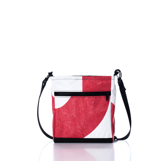 Vintage Red and White Small Voyager Crew Crossbody Alternate View