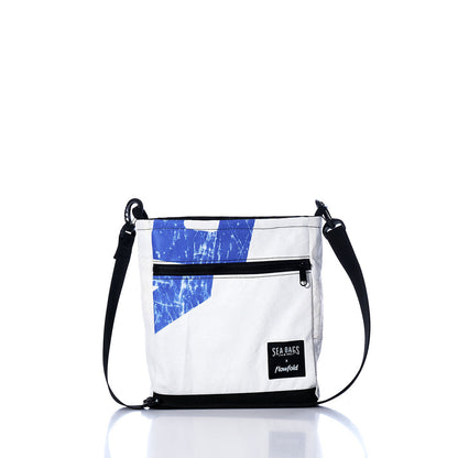 Vintage Blue and White Small Voyager Crew Crossbody