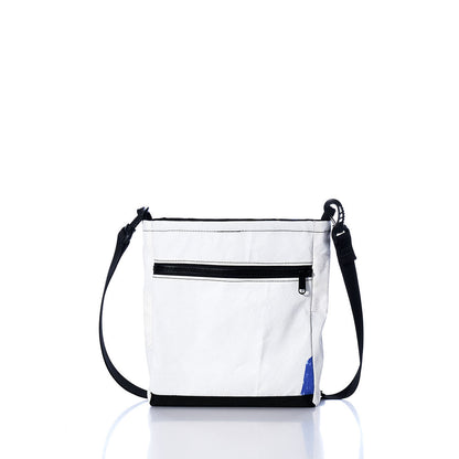 Vintage Blue and White Small Voyager Crew Crossbody Alternate View