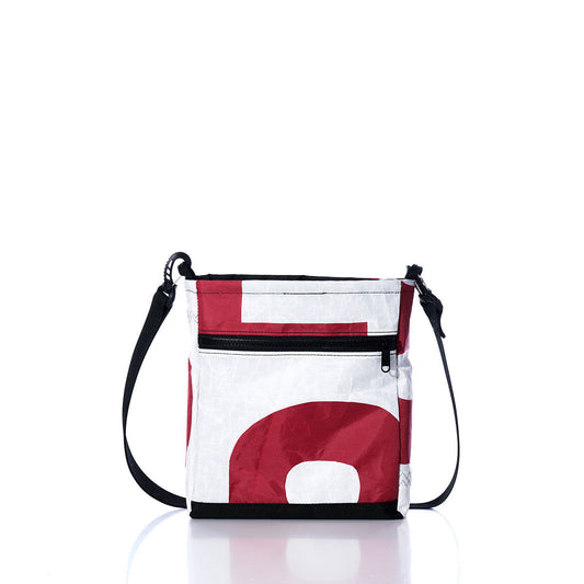 Vintage Red and White Small Voyager Crew Crossbody Alternate View