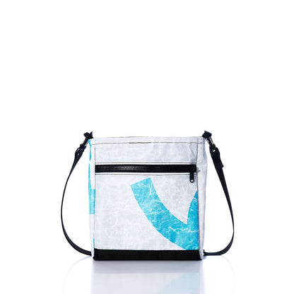 Vintage Blue and White Small Voyager Crew Crossbody Alternate View