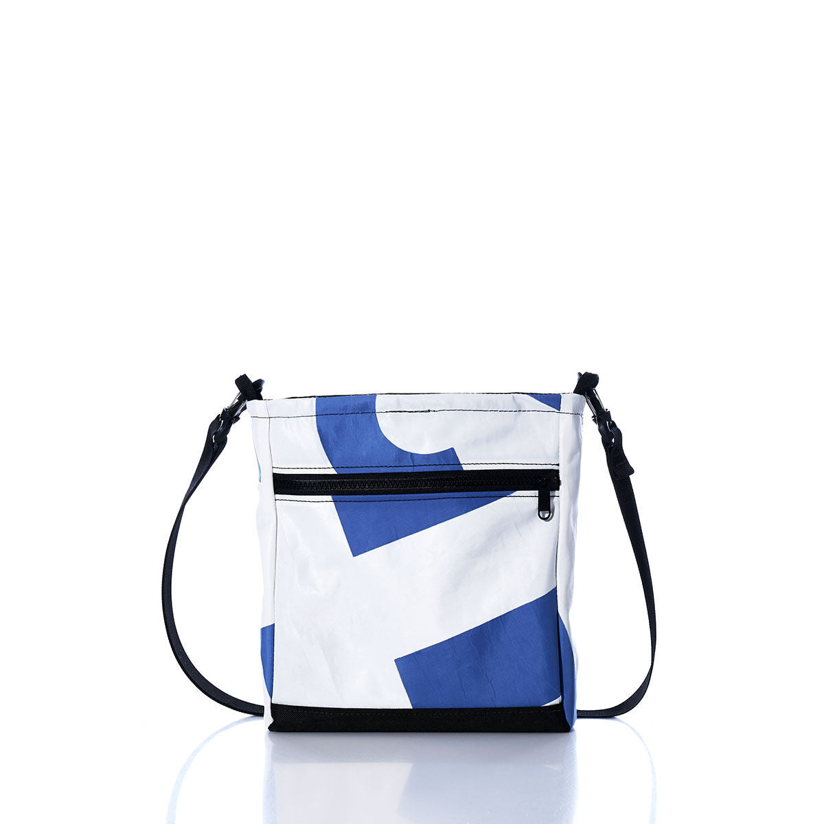 Vintage Blue and White Small Voyager Crew Crossbody Alternate View