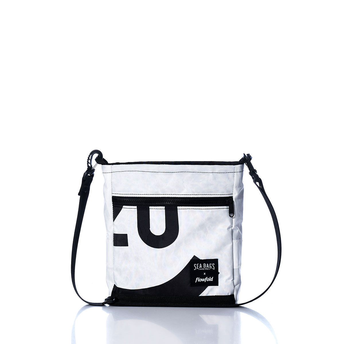 Vintage Black and White Small Voyager Crew Crossbody