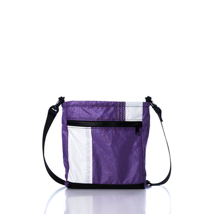 Vintage Purple and White Small Voyager Crew Crossbody Alternate View