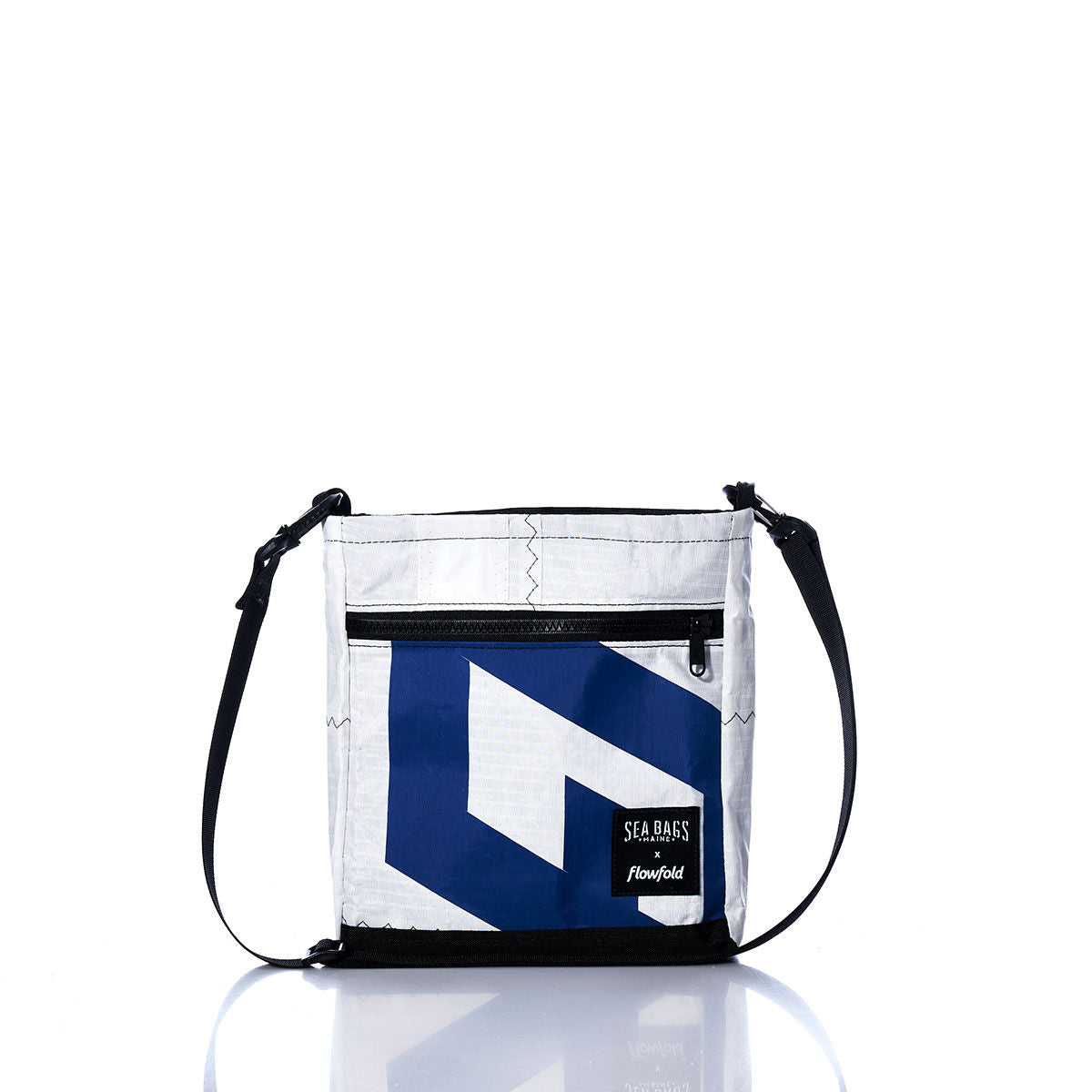 Vintage Blue and White Small Voyager Crew Crossbody