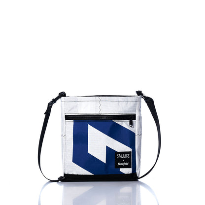 Vintage Blue and White Small Voyager Crew Crossbody