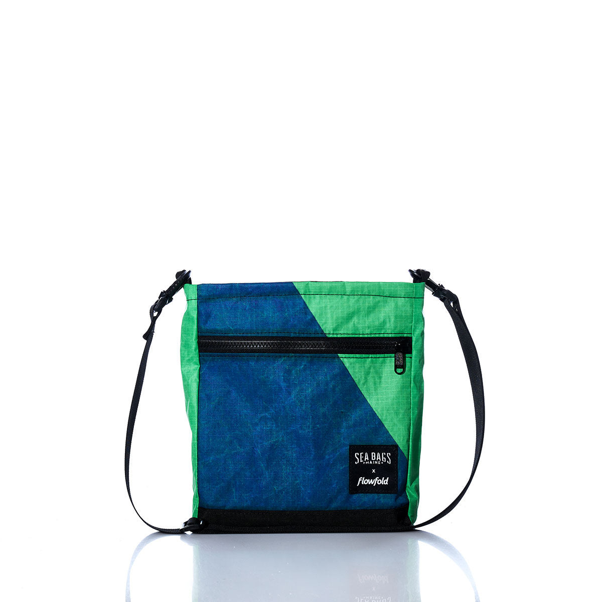 Vintage Blue and Green Small Voyager Crew Crossbody
