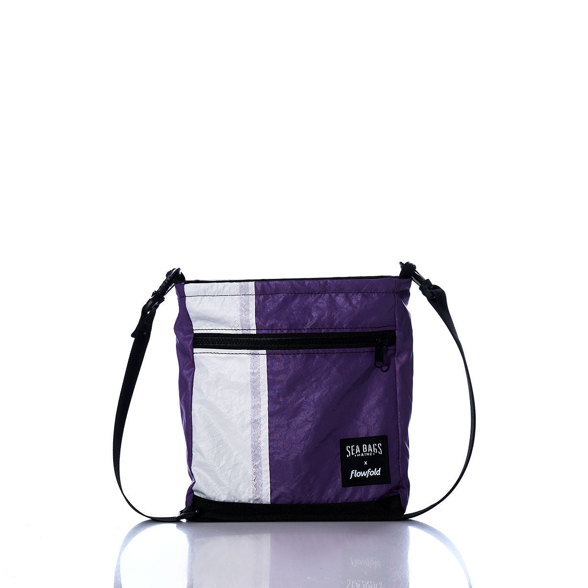 Vintage Purple and White Small Voyager Crew Crossbody