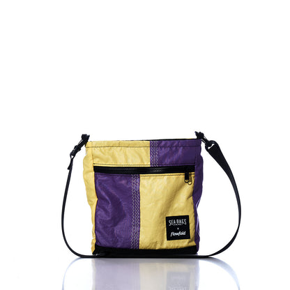Vintage Purple and Yellow Small Voyager Crew Crossbody
