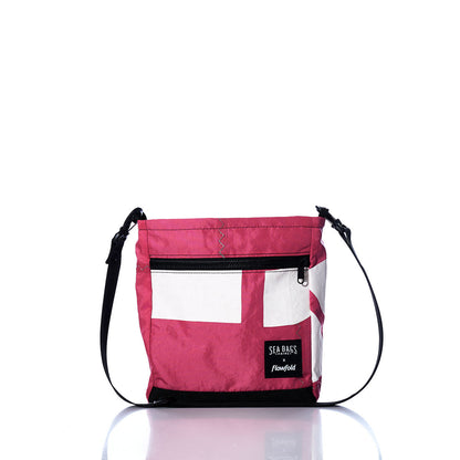 Vintage Pink and White Small Voyager Crew Crossbody