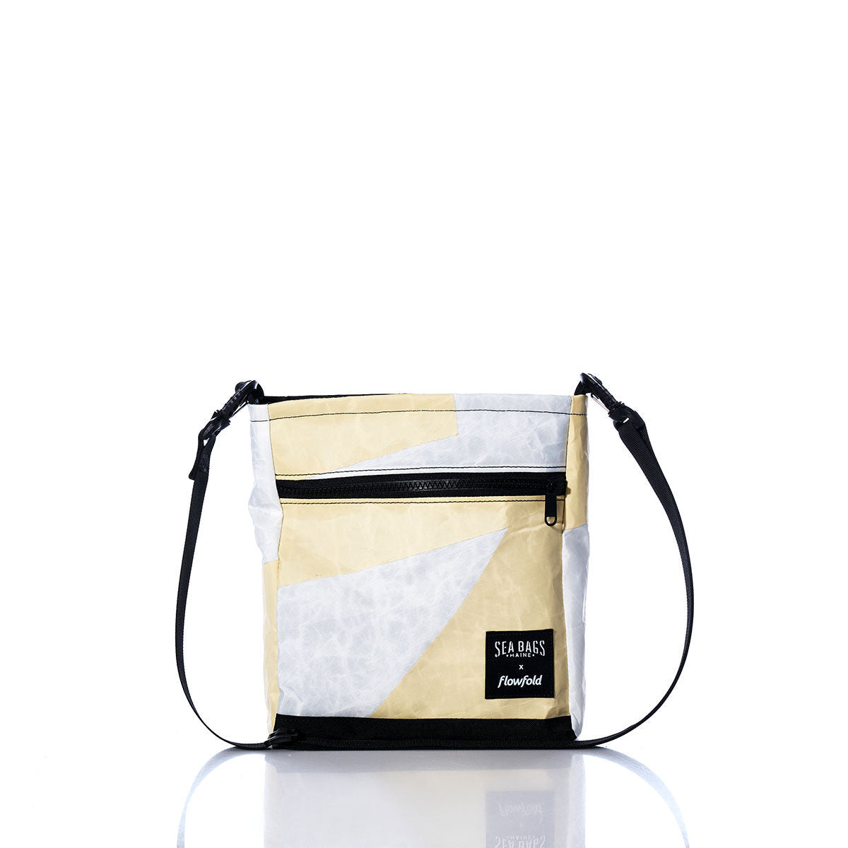 Vintage Yellow and White Small Voyager Crew Crossbody
