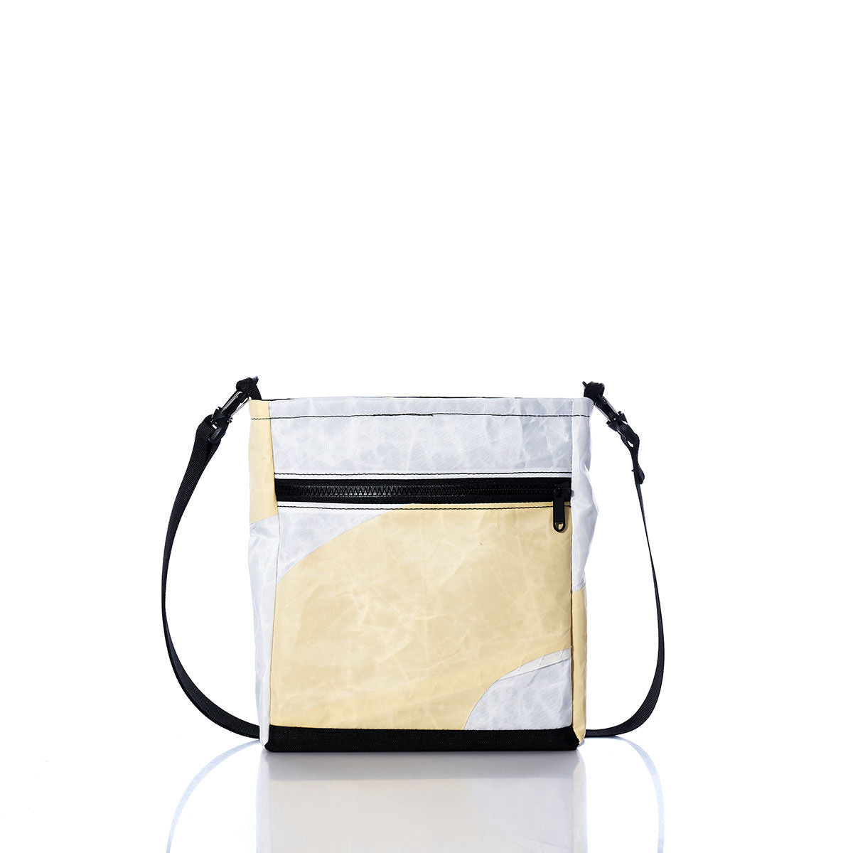 Vintage Yellow and White Small Voyager Crew Crossbody Alternate View