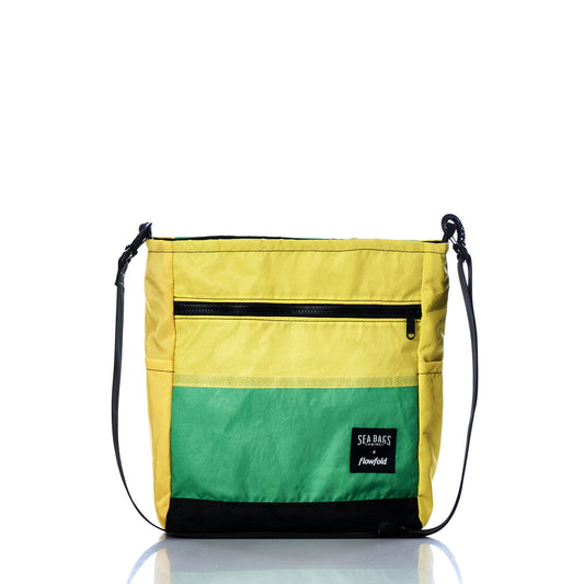 Vintage Yellow and Green Medium Voyager Crew Crossbody