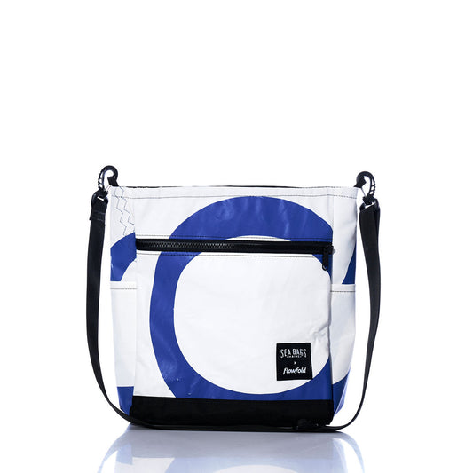 Vintage Blue Letters Medium Voyager Crew Crossbody