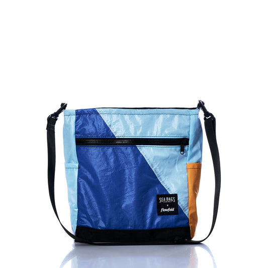 Vintage Blue and Yellow Medium Voyager Crew Crossbody