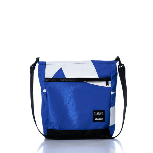 Vintage Blue Letters Medium Voyager Crew Crossbody