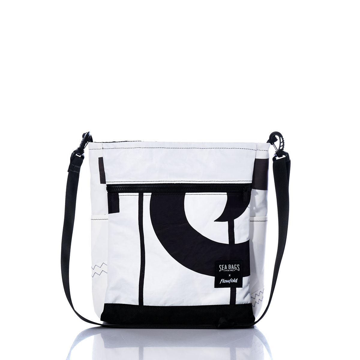Vintage Black and White Medium Voyager Crew Crossbody