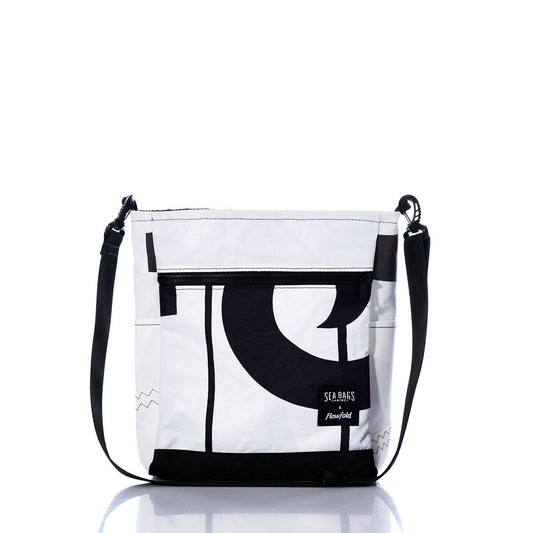Vintage Black and White Medium Voyager Crew Crossbody