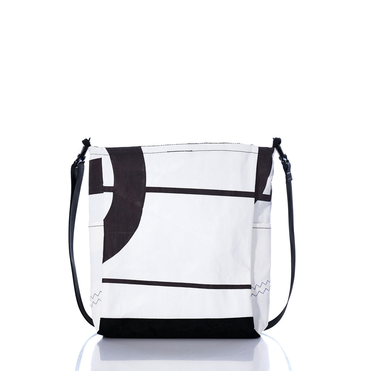 Vintage Black and White Medium Voyager Crew Crossbody Alternate View