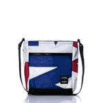 Vintage Blue Letters Medium Voyager Crew Crossbody