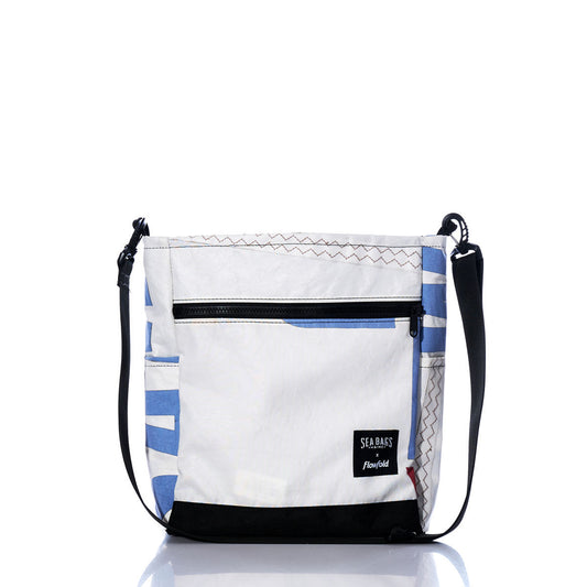 Vintage Blue and White Medium Voyager Crew Crossbody