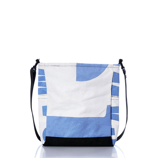 Vintage Blue and White Medium Voyager Crew Crossbody Alternate View