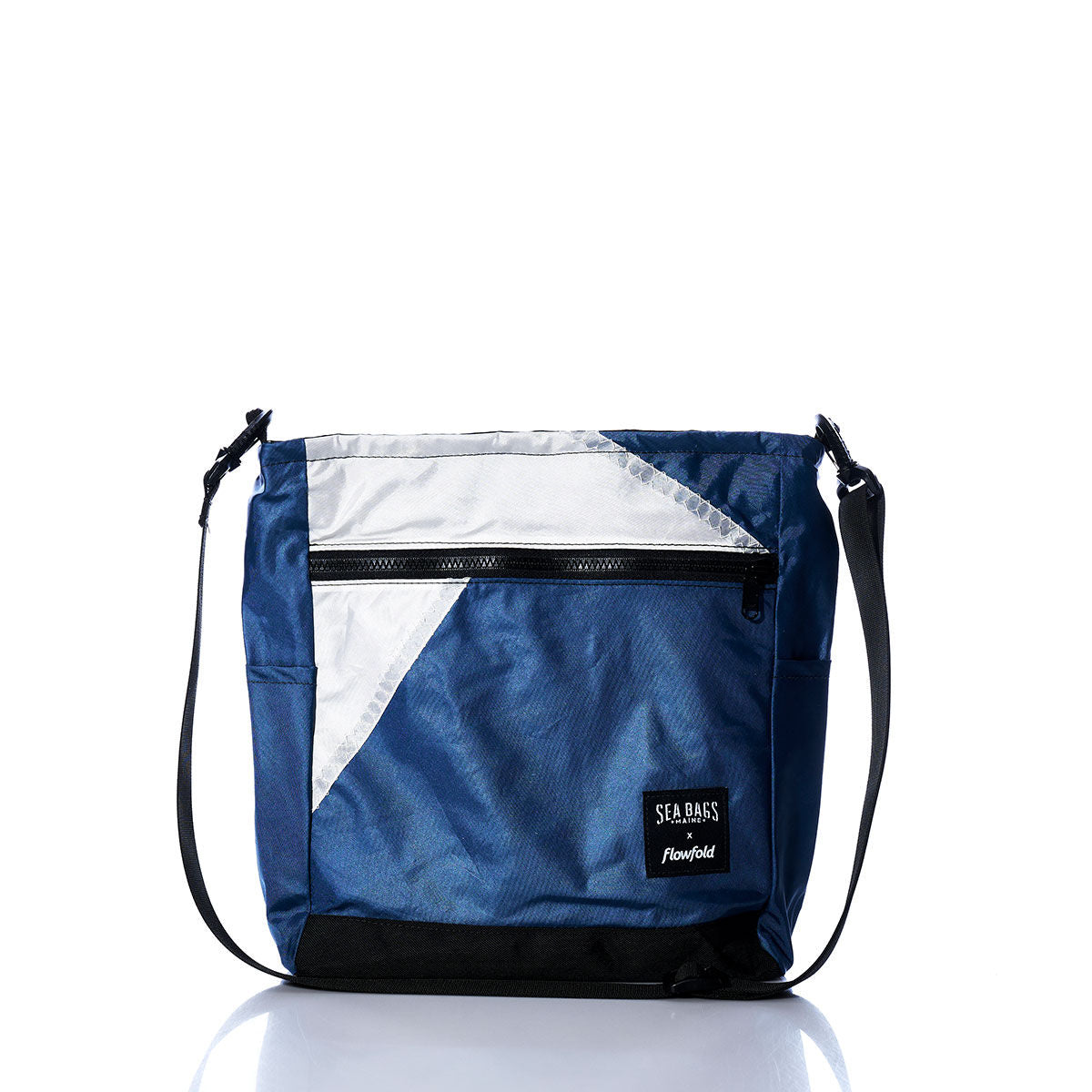 Vintage Blue and White Medium Voyager Crew Crossbody